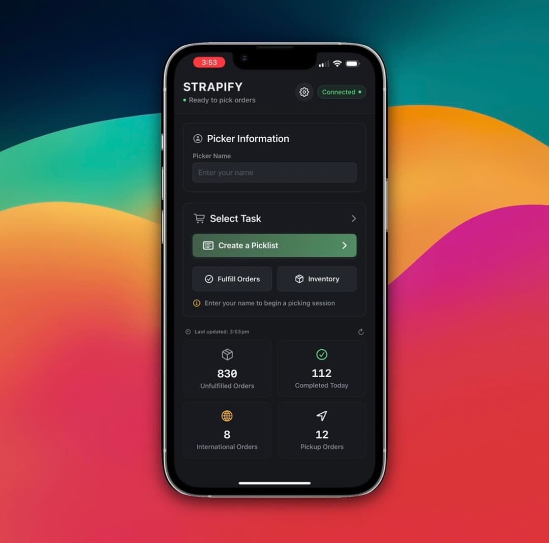 Shipping Layer, Fulfilment Web and iOS App